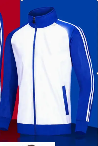 Олимпийка белая с синими  полосками 959#