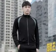 Олимпийка Tigershop   черная с зелеными вставками 2197