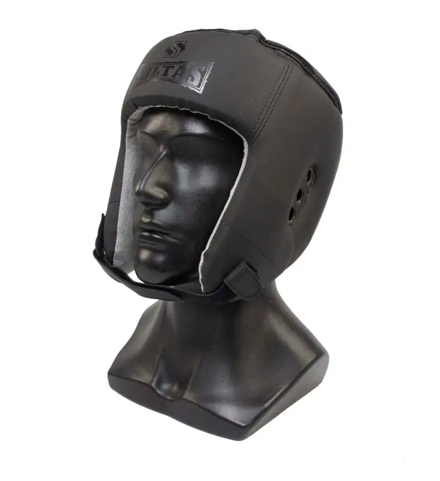 Шлем боксерский SOLTAS, открытый, черный, DX TOP SOFT MATT