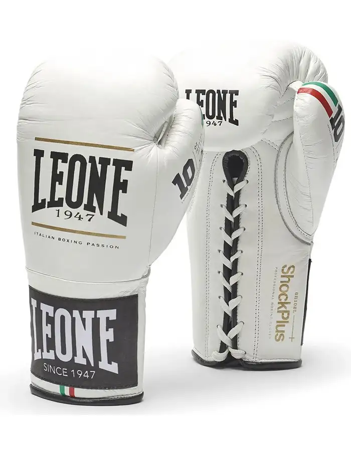 Боксерские перчатки Leone1947 Shock Plus белые