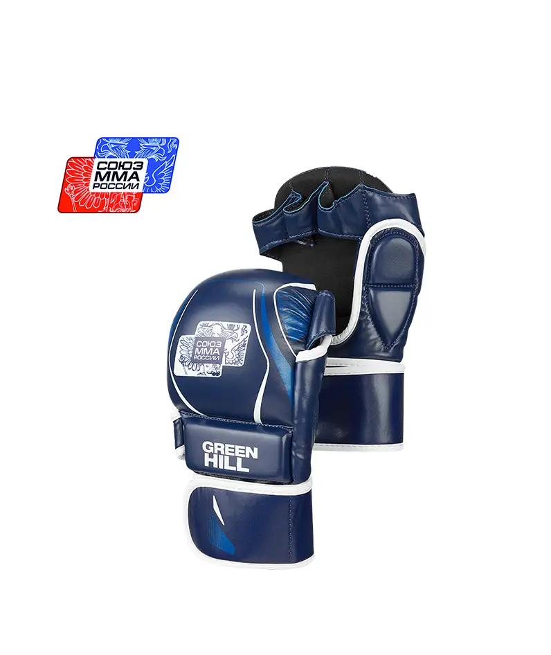 Перчатки Союз ММА Green Hill синие