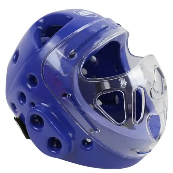 Шлем для тхэквондо с маской BoyBo синий, BHT45
