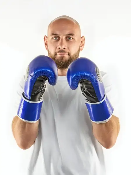 ПЕРЧАТКИ БОКСЕРСКИЕ LEADERS LEAD SERIES LONG VELCRO CUSTOM BL/BK/SIL