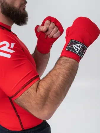 Бинты быстрые для бокса гелевые TS Sport (красные)