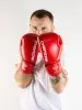 Перчатки боксерские BoyBo TITAN, IB-23-1, кожа (одобрены ФБР),красный