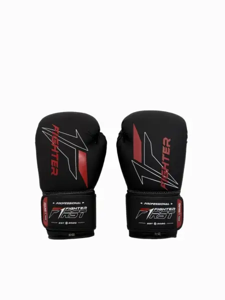 Перчатки боксерские Fighter черно-бордовые