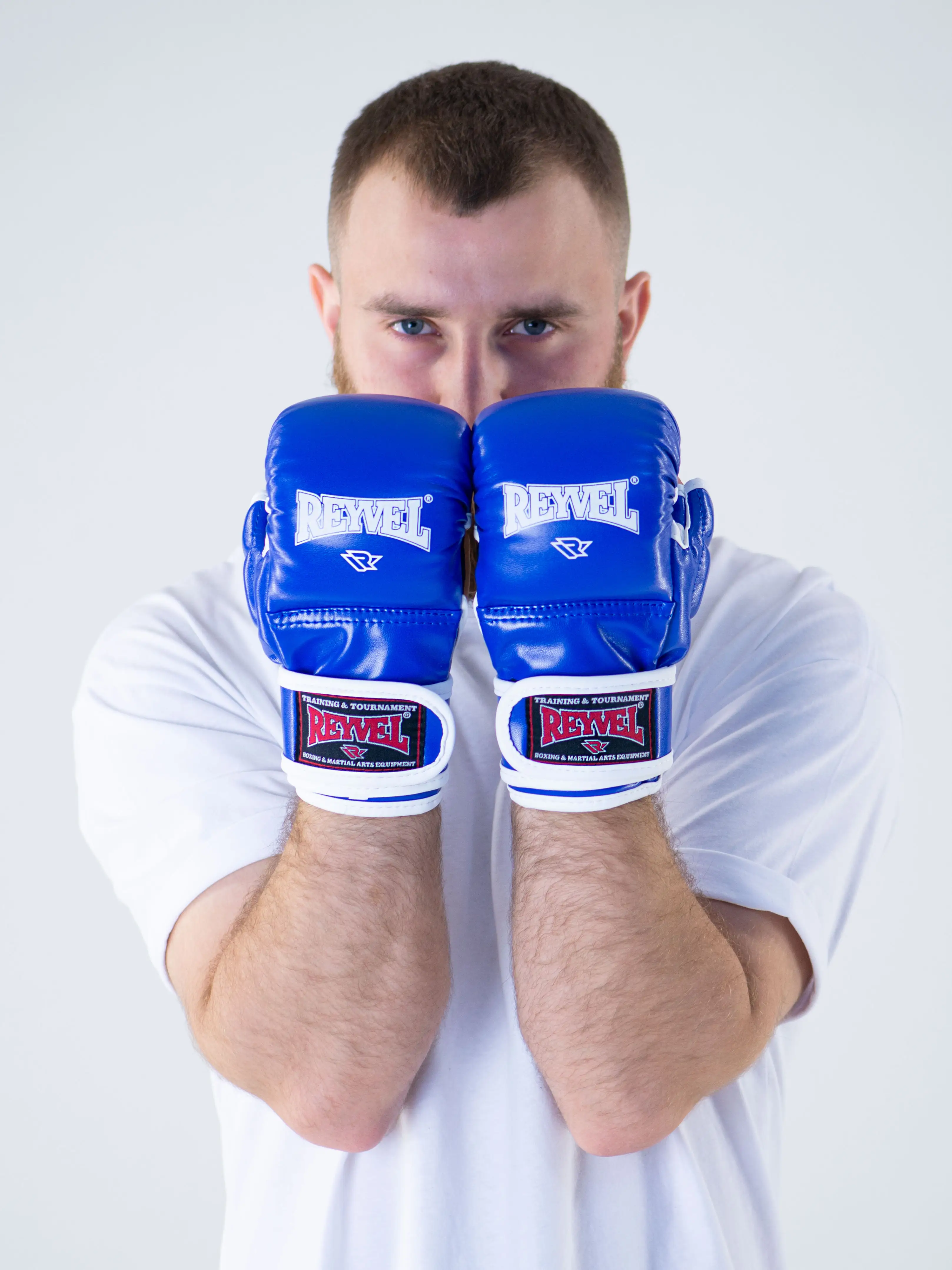 Перчатки для ММА тренировочные Reyvel (синий)