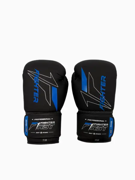 Перчатки боксерские Fighter черно-синие
