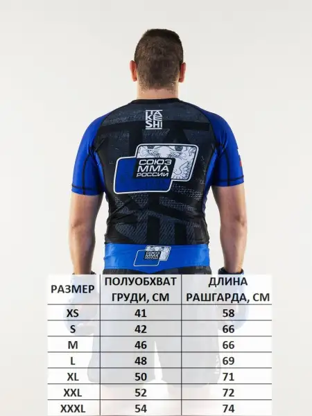 Рашгард с коротким рукавом TFG Союз  ММА Blue