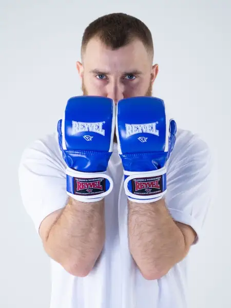 Перчатки для мма Reyvel PRO Training (синий)