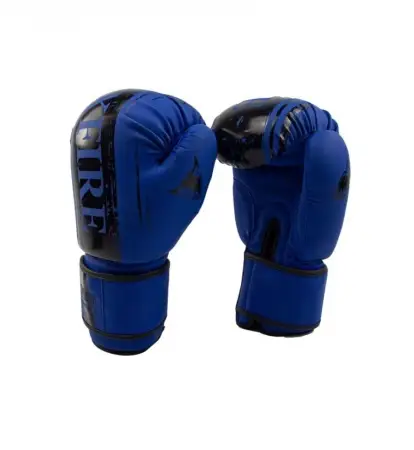 Боксерские перчатки OXXFIRE COMFORT, PVC,  синий/черный