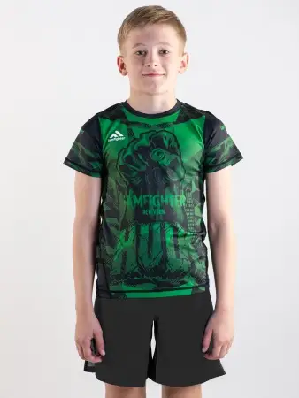 Рашгард кор. рукав I am Fighter Hulk детский (зеленый)