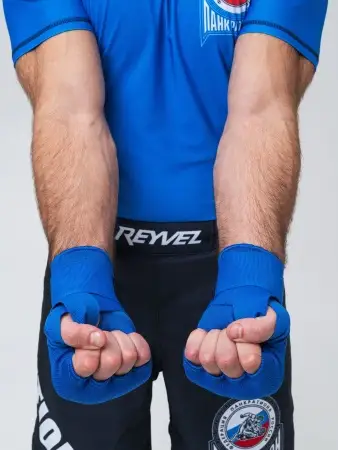 Бинты быстрые для бокса гелевые TS Sport (синие)