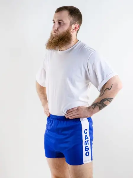 Шорты для самбо BoyBo синие, BS350