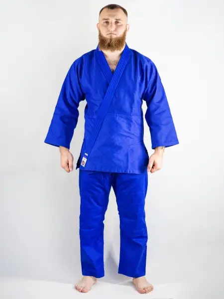 C333 Кимоно для дзюдо подростковое Clinch Judo Silver FDR синее