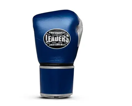 ПЕРЧАТКИ БОКСЕРСКИЕ LEADERS LEAD SERIES LONG VELCRO CUSTOM BL/BK/SIL