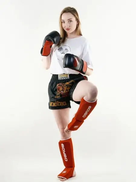 Шорты Муай-Тай Fluory Lion (черные)