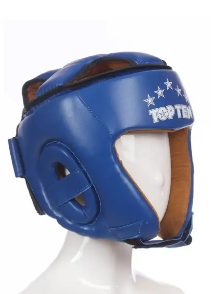 Шлем открытий c крестом на голове синий