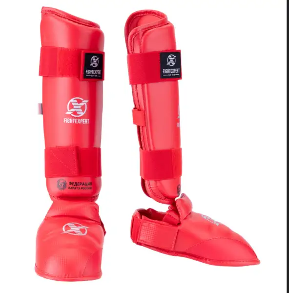 Защита голени для Каратэ EXPERT (красный)