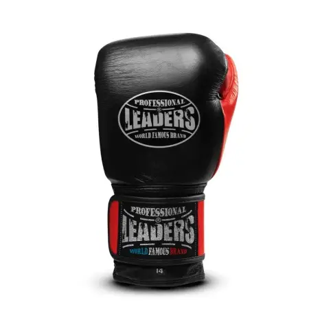 Перчатки боксерские LEADERS LiteSeries (черно-красные)
