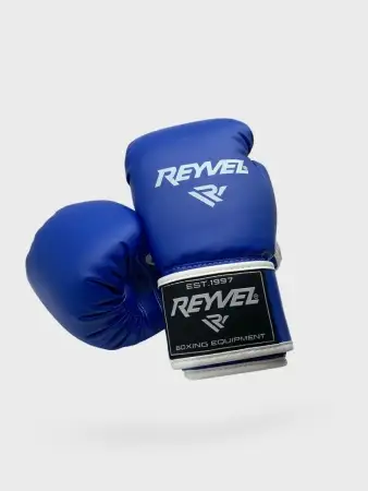 Перчатки боксёрские Reyvel Винил 80 (Синие)