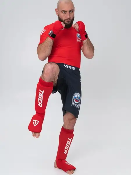 Защита голени и стопы TS Sport TIGER (красный)