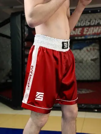 Шорты для кикбоксинга красные Tomorrow Star