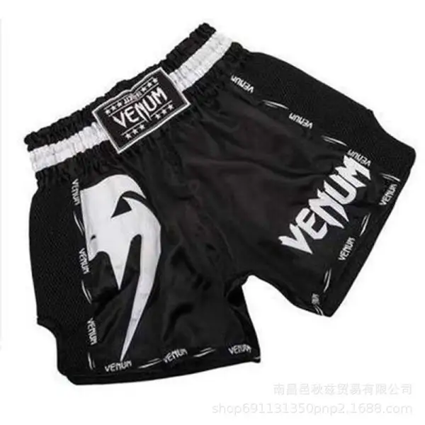 Шорты Muay Thai Venum Giant  черные c белым