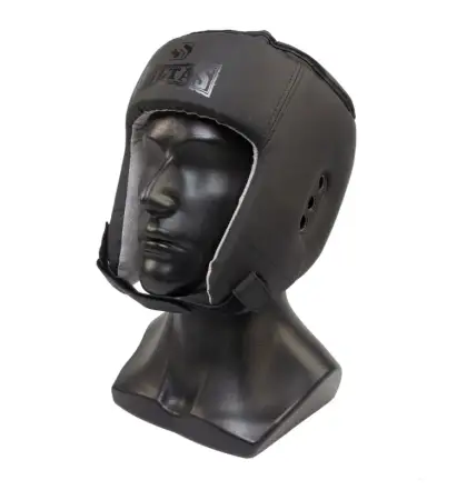 Шлем боксерский SOLTAS, открытый, черный, DX TOP SOFT MATT