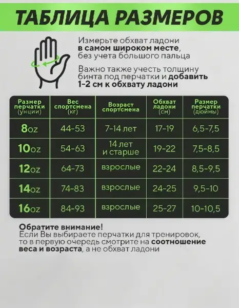 Перчатки для бокса Tomorrow Star Warrior Green Black