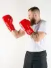 Перчатки боксерские BoyBo TITAN, IB-23-1, кожа (одобрены ФБР),красный
