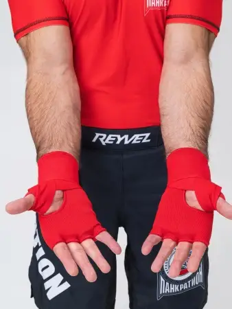 Бинты быстрые для бокса гелевые TS Sport (красные)