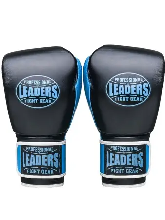Перчатки боксерские LEADERS WAVE BK/LBL