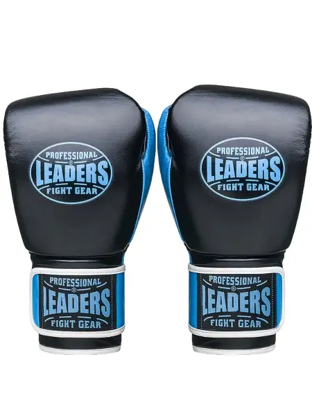 Перчатки боксерские LEADERS WAVE BK/LBL