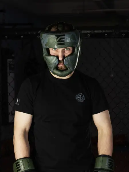 Шлем для бокса Tomorrow Star Warrior Green Black