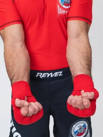 Бинты быстрые для бокса гелевые TS Sport (красные)