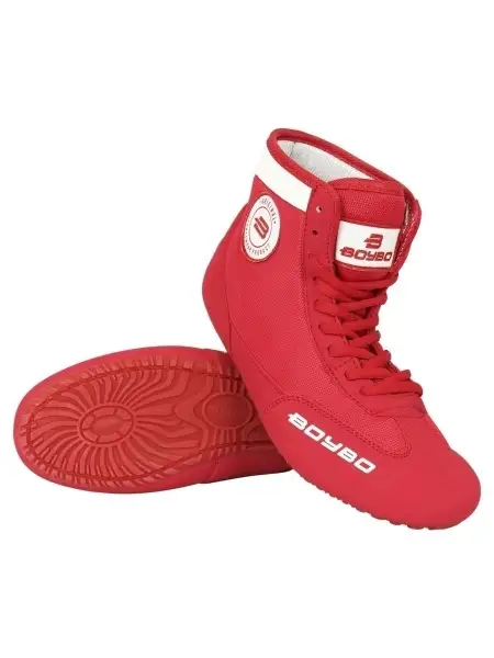 Борцовки BoyBo на толстой подошве красные