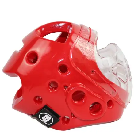 Шлем для тхэквондо с маской BoyBo красный, BHT45