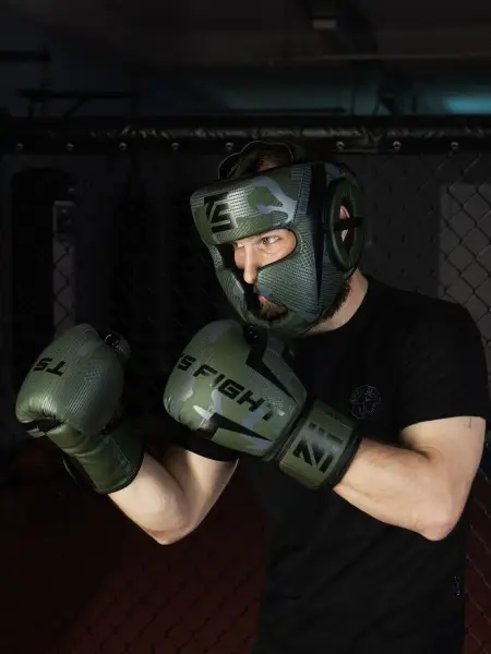 Шлем для бокса Tomorrow Star Warrior Green Black