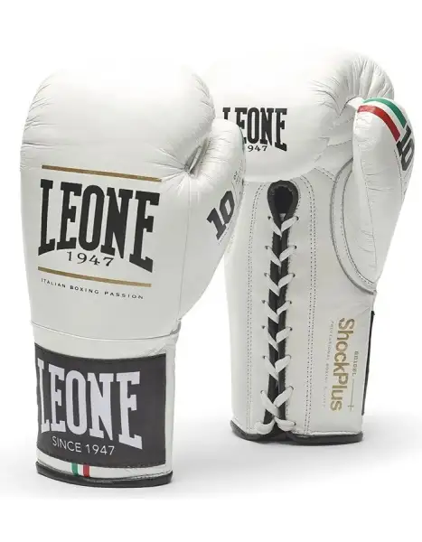 Боксерские перчатки Leone1947 Shock Plus белые