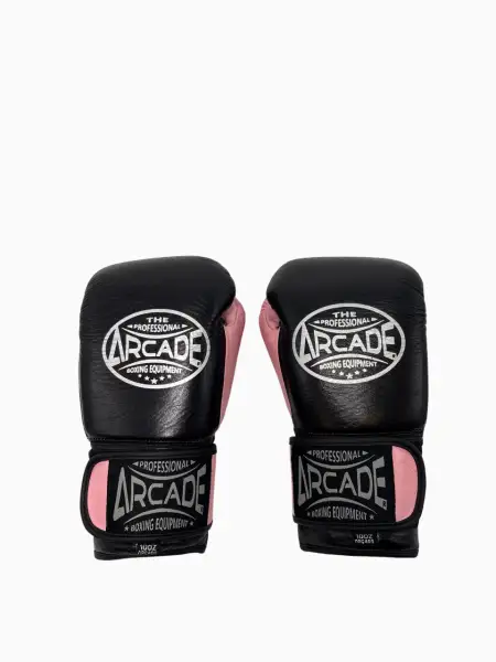 Перчатки боксерские Arcade черно-розовые