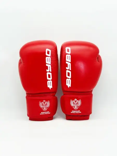 Перчатки боксерские BoyBo TITAN, IB-23-1, кожа (одобрены ФБР),красный