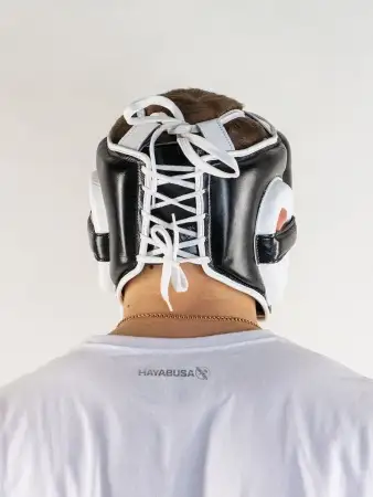 Шлем боксерский LEADERS LS MEX BK/WH (кожа, черный/белый)