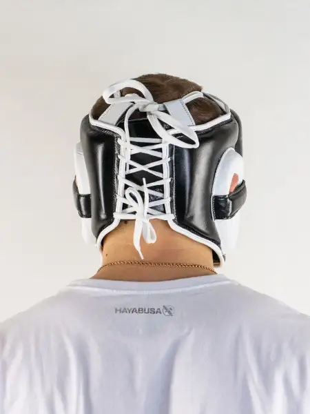 Шлем боксерский LEADERS LS MEX BK/WH (кожа, черный/белый)