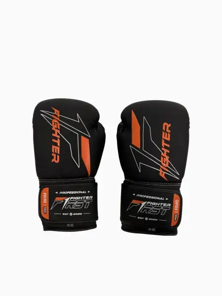 Перчатки боксерские Fighter черно-коричневые