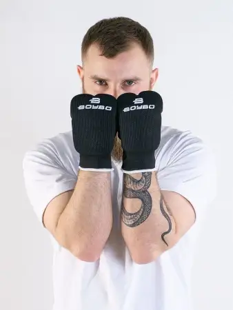 Накладки для каратэ BoyBo BO130, хлопок, черные