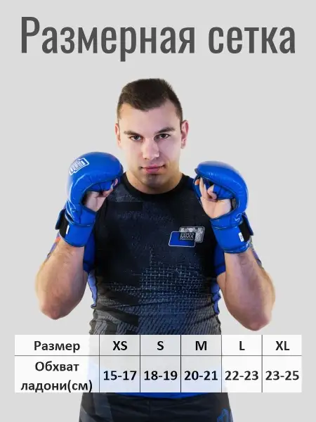 Перчатки Союз ММА TFG (синие)