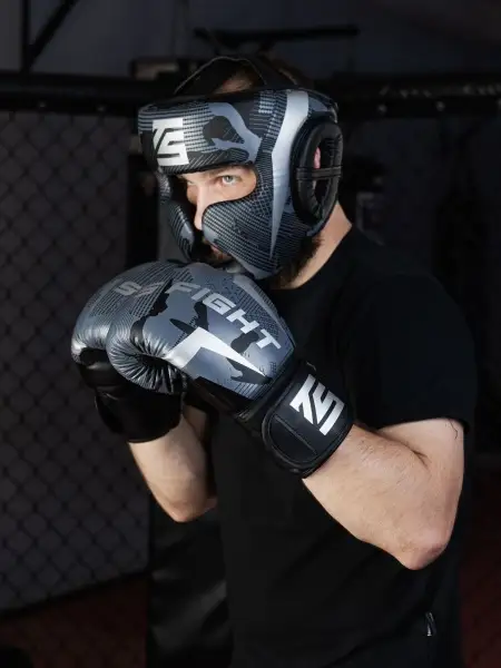 Шлем для бокса Tomorrow Star Shadow Black Gray