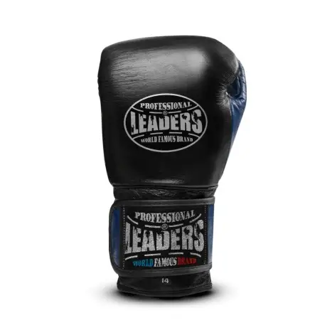 Перчатки боксерские LEADERS LiteSeries (черно-синие)