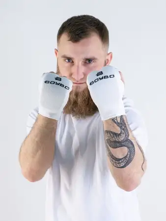 Накладки для каратэ BoyBo BO130, хлопок, белые